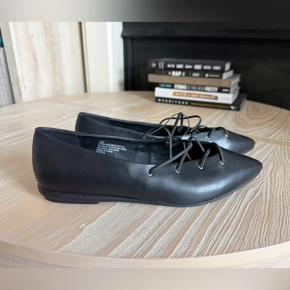 Aerosoles|Women’s Black Lace-Up pointy flats-Shoes,size 10•••NWT,closet staple - Picture 4 of 12